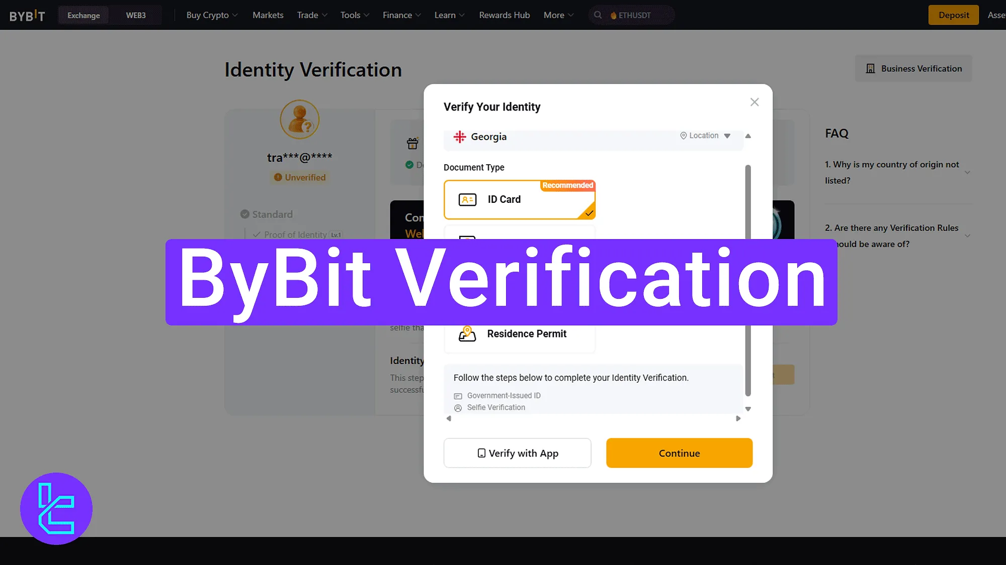 KYC verification walkthrough